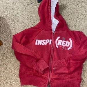 Inspired red product red (red) gap kids fur lined hoodie large 10